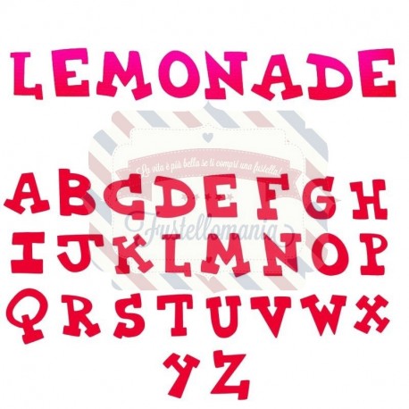 Fustella Sizzix BIGz XL Lemonade Alphabet uppercase