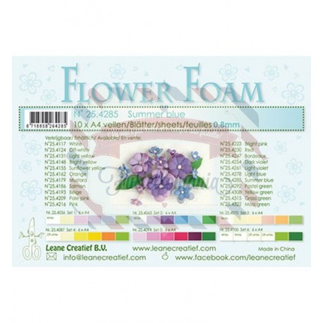 Fommy Leane Creatief per fiori 0,8 mm in fogli A4 10 pezzi colore Blu estate