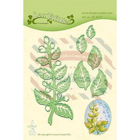 Fustella metallica Leane Creatief Twig & Leaves