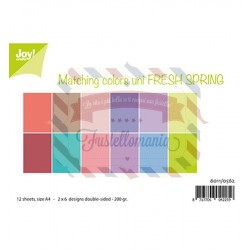 Carta da scrapbooking Joycrafts Paper Set A4 Matching Colors uni - Fresh Spring