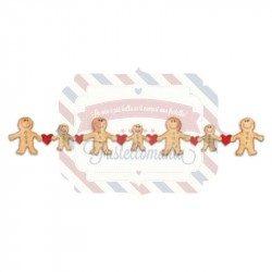 Fustella Sizzix Decorative Strip Gingerbread con cuori
