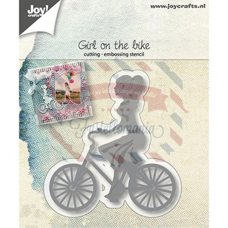 Fustella metallica Joy! Crafts Girl on bicycle