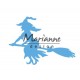 Fustella metallica Marianne Design Creatables Witch on broomstick