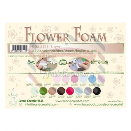 Fommy Leane Creatief per fiori 0,8 mm in fogli A4 10 pezzi colore Brown