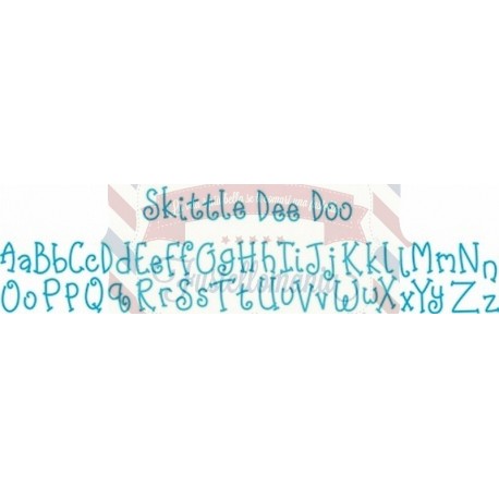 Fustella Sizzix Decorative Strip alfabeto Skittle Dee Doo