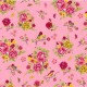 Tessuto 100% cotone 45x50 cm romantic pink floral
