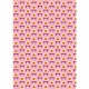 Tessuto 100% cotone 45x50 cm retro pink floral