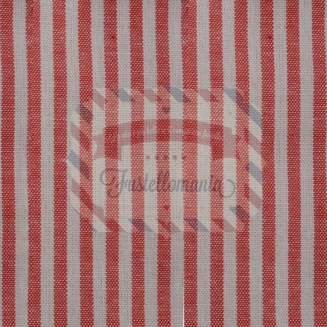 Tessuto 100% cotone 45x50 cm basic red striped
