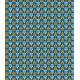 Tessuto 100% cotone 45x50 cm retro blue orange leaf motif