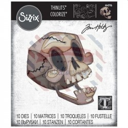 Fustella Sizzix Thinlits Skelly Colorize by Tim Holtz