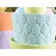 Vaso in ceramica colorata con decori in rilievo tono su tono modello a scelta