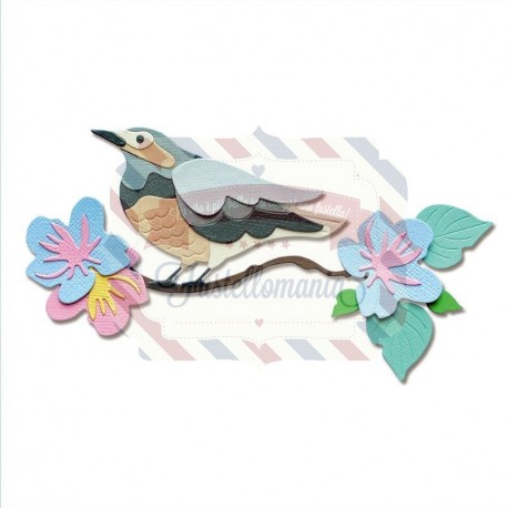 Fustella Sizzix Thinlits Spring bird