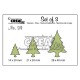 Fustella metallica Crealies Set of 3 nr 39 Christmas tree