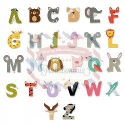Fustella Sizzix Thinlits Animal Alphabet Set by Lisa Jones