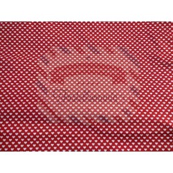 Pannolenci stampato 1mm Cuori su base rossa 50x75 cm