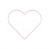 Cornice di metallo a forma di cuore colore rosa chiaro 25 cm