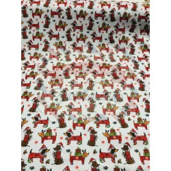 Pannolenci stampato 1mm Cani regali di Natale 50x90 cm