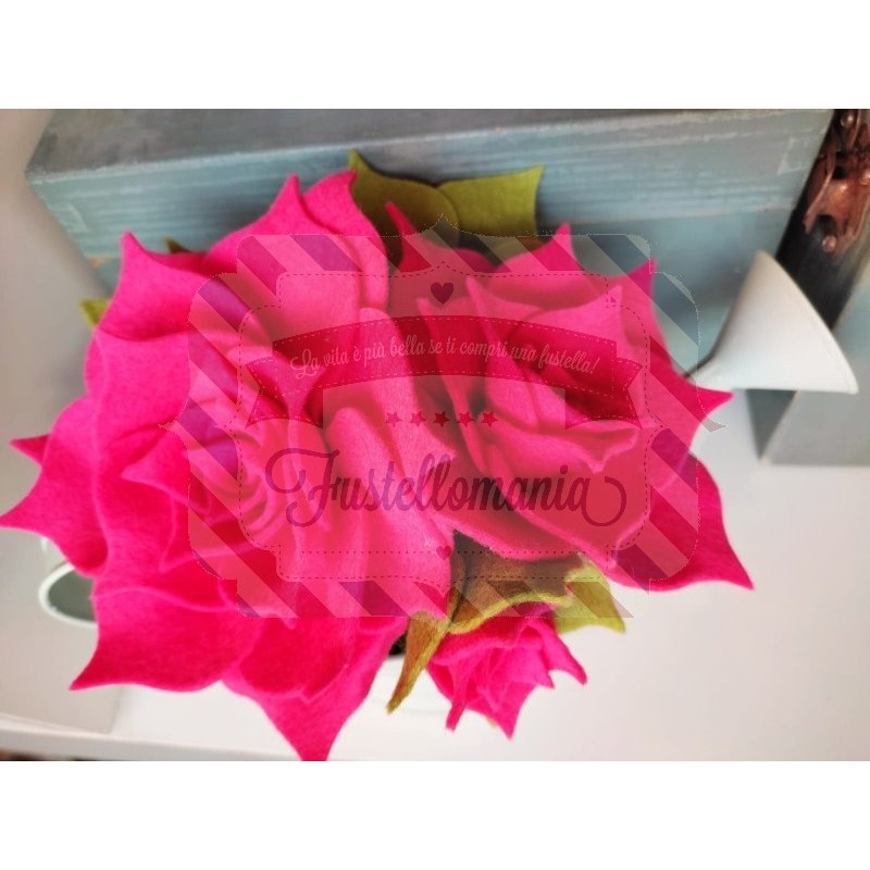 Fustelle per carta 75x120 mm in metallo - forma Rosa - sunlux