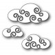 Fustella metallica PoppyStamps Twirly Clouds