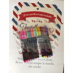 Set da 12 pennarelli marker per feltro pannolenci e tessuti