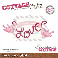 Fustella metallica Cottage Cutz Tweet Love