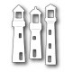 Fustella metallica PoppyStamps Small lighthouses