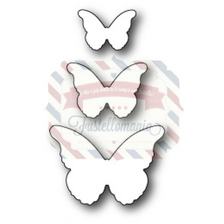 Fustella metallica Memory Box Cascadia Butterfly Trio
