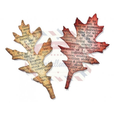 Fustella Sizzix Tim Holtz Movers & Shapers Tattered Leaves