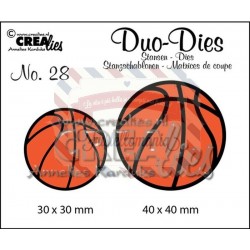 Fustella metallica Crealies Duo dies Basketballs 28