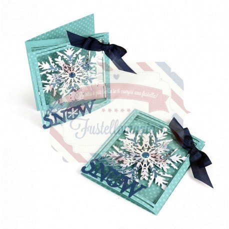 Fustella Sizzix Thinlits Tri Fold Card Snowflake