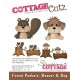 Fustella metallica Cottage Cutz Forest Peekers, Beaver & Dog