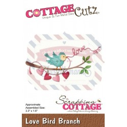 Fustella metallica Cottage Cutz Love Bird Branch