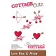 Fustella metallica Cottage Cutz Love Bow & Arrow