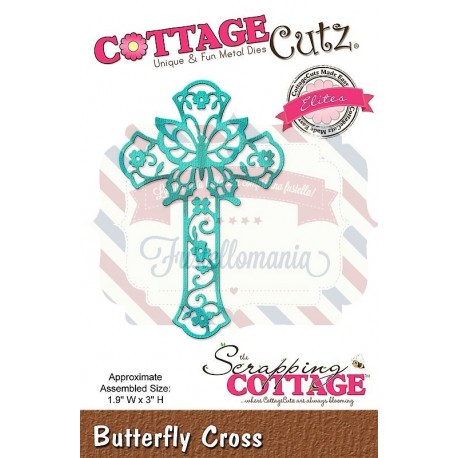 Fustella metallica Cottage Cutz Butterfly Cross