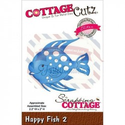 Fustella metallica Cottage Cutz Happy Fish 2