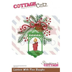 Fustella metallica Cottage Cutz Lantern With Pine Boughs