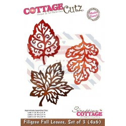 Fustella metallica Cottage Cutz Filigree Fall Leaves